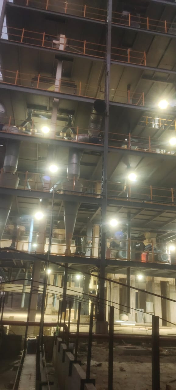 Modern distillation equipment at Allianz Distillery's ethanol plant